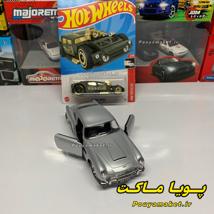 ماکت ماشین فلزی استون مارتین DB5 کینسمارت + Lethal Diesel هات ویلز