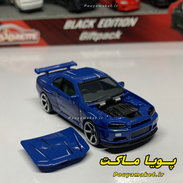 ماکت ماشین فلزی نیسان اسکایلاین Nissan Skyline GT-R R34 ماژورت 1:64