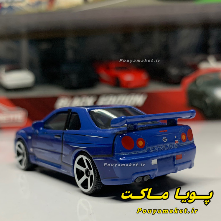 ماکت ماشین فلزی نیسان اسکایلاین Nissan Skyline GT-R R34 ماژورت 1:64
