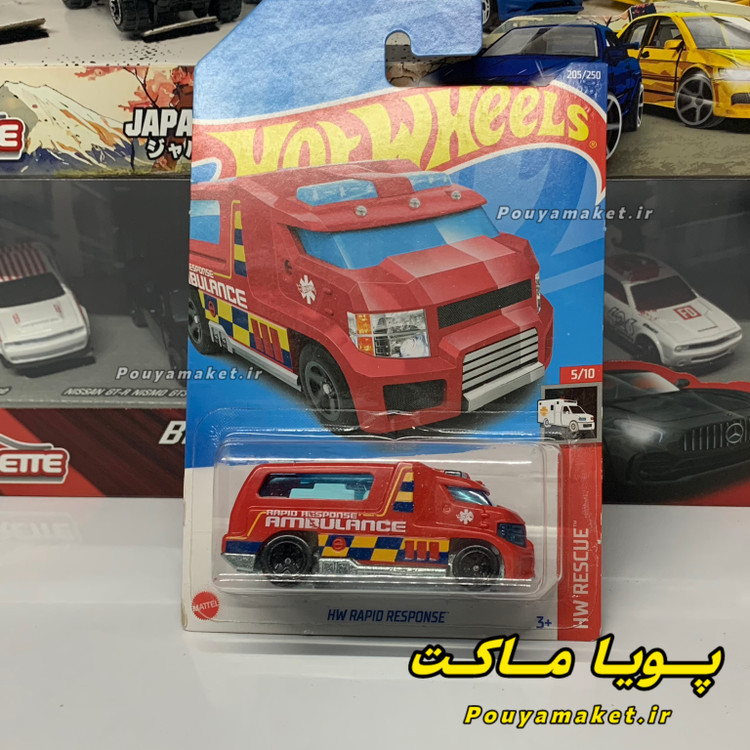 ماکت ماشین فلزی آمبولانس هات ویلز