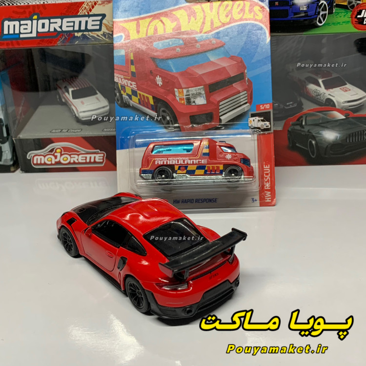 ماکت ماشین فلزی پورشه 911 کینسمارت + هات ویلز