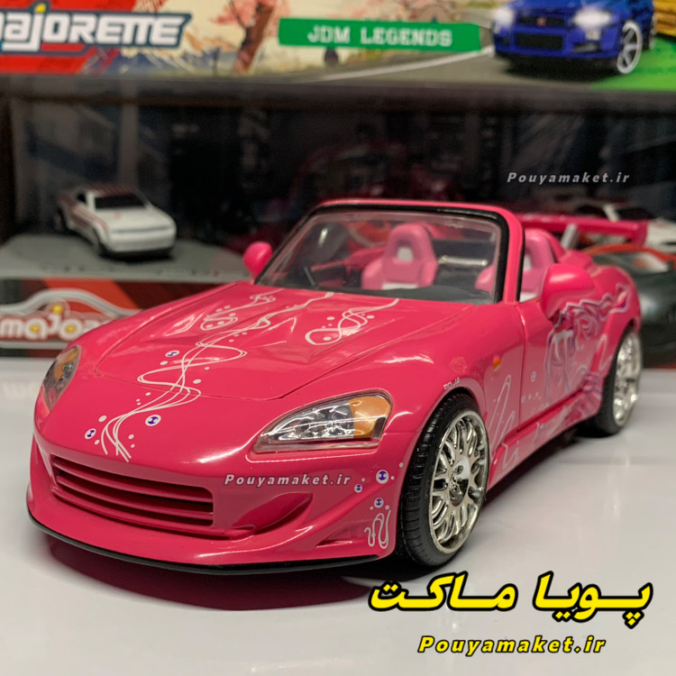 ماکت ماشین فلزی هوندا Honda S2000 صورتی جادا 1/24