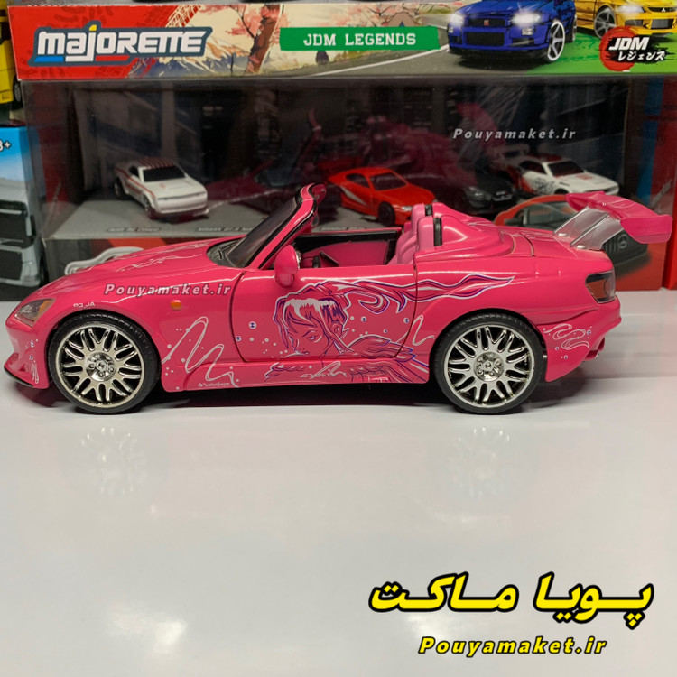 ماکت ماشین فلزی هوندا Honda S2000 صورتی جادا 1/24