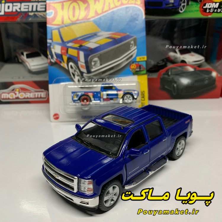 ماکت ماشین فلزی شورلت سیلورادو کینسمارت + شورلت کاستوم هات ویلز