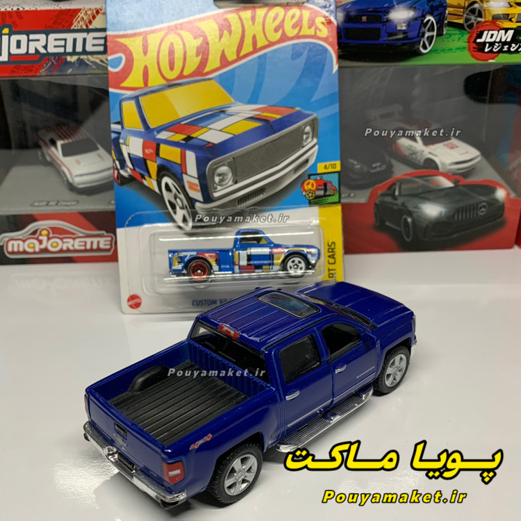 ماکت ماشین فلزی شورلت سیلورادو کینسمارت + شورلت کاستوم هات ویلز
