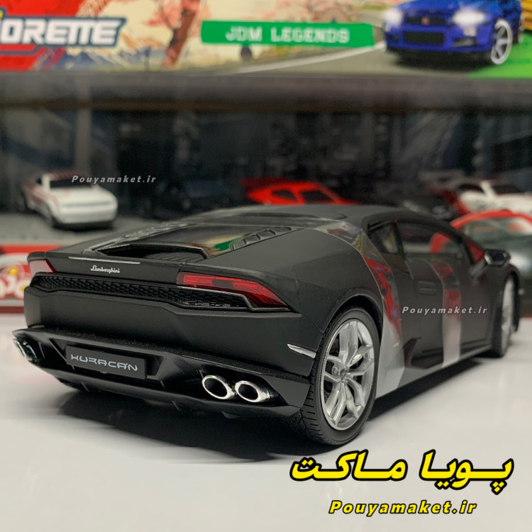 ماکت ماشین فلزی لامبورگینی هوراکان Lamborghini Huracan ویلی مشکی مات 1:24