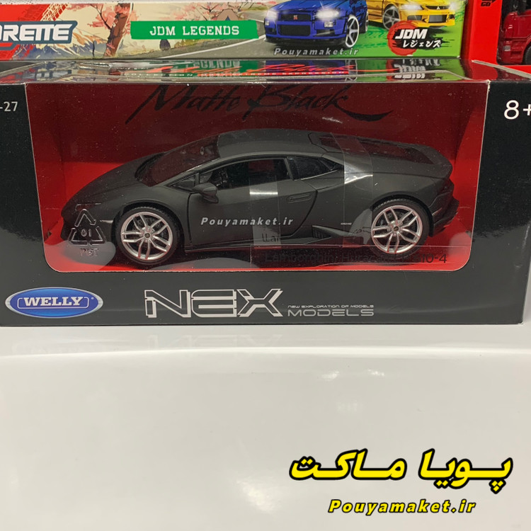 ماکت ماشین فلزی لامبورگینی هوراکان Lamborghini Huracan ویلی مشکی مات 1:24
