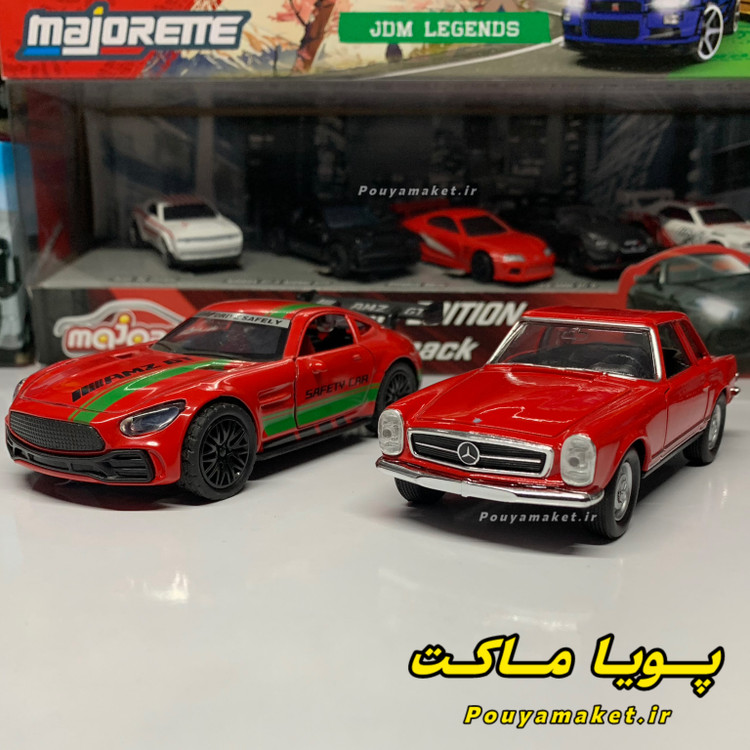 ماکت ماشین فلزی مرسدس بنز پاگودا 230SL ویلی + بنز AMG GT