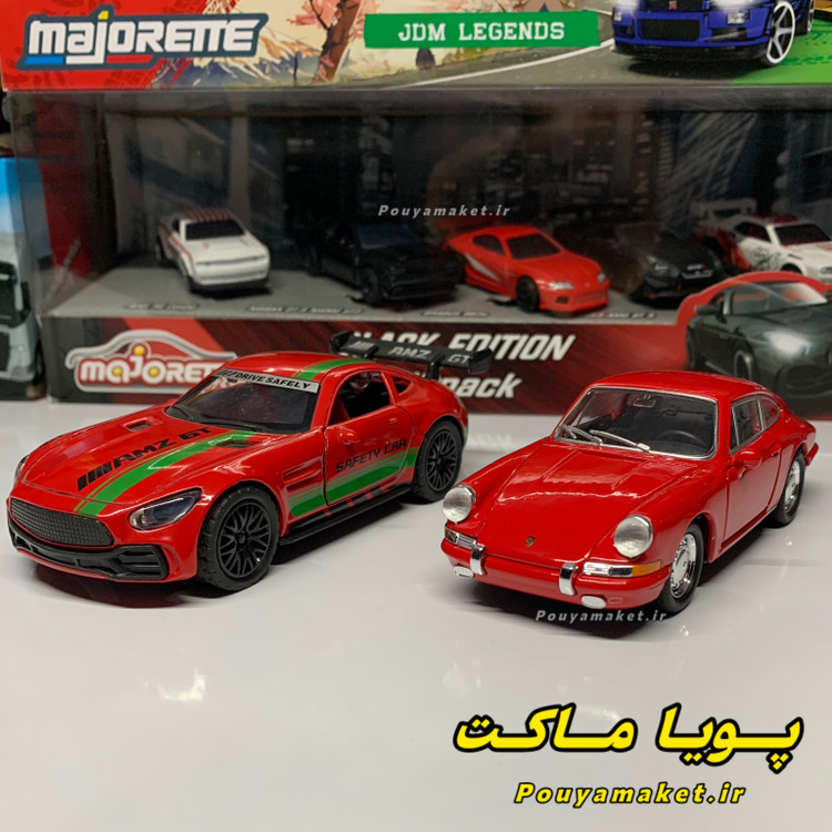 ماکت ماشین فلزی پورشه 911 ویلی + بنز AMG GT