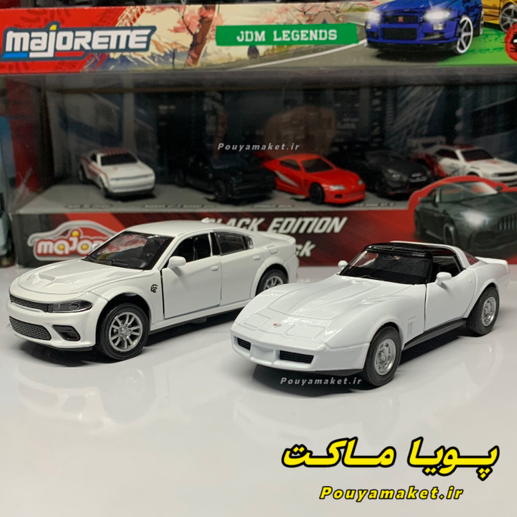 ماکت ماشین فلزی کوروت C3 1982 ویلی + دوج چارجر هلکت