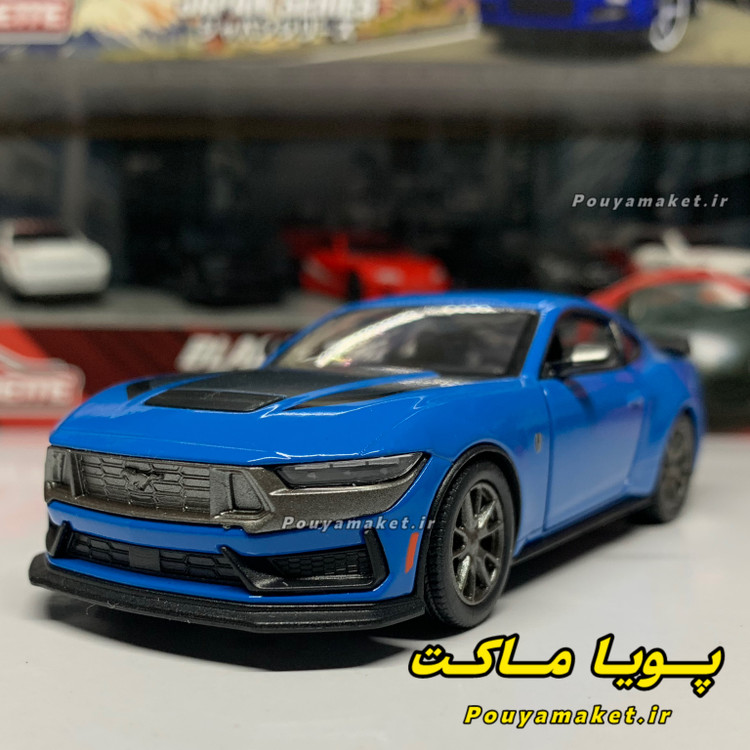 ماکت ماشین فلزی فورد موستانگ دارک هورس 2024 Ford Mustang Dark Horse کینسمارت