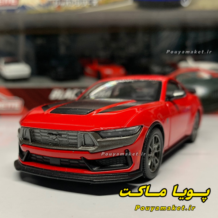 ماکت ماشین فلزی فورد موستانگ دارک هورس 2024 Ford Mustang Dark Horse کینسمارت