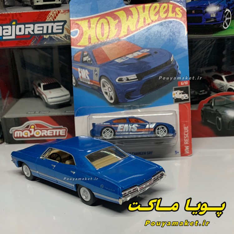 ماکت ماشین فلزی شورلت ایمپالا کینسمارت + دوج چارجر هات ویلز