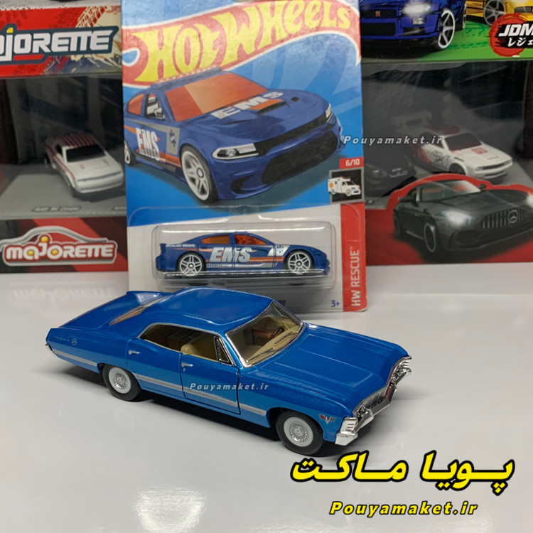 ماکت ماشین فلزی شورلت ایمپالا کینسمارت + دوج چارجر هات ویلز
