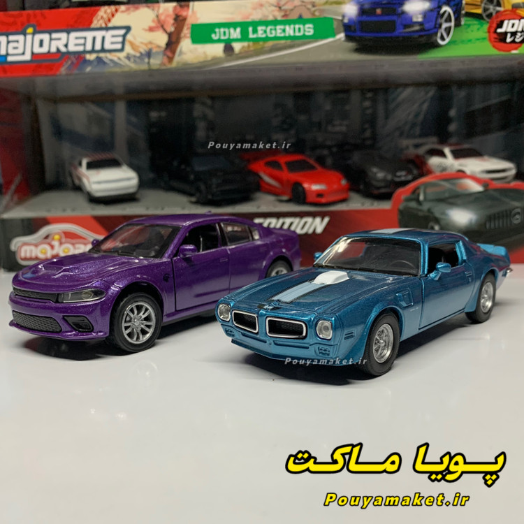 ماکت ماشین فلزی پونتیاک فایربرد ویلی + دوج چارجر هلکت