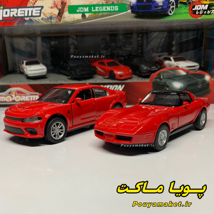 ماکت ماشین فلزی کوروت C3 1982 ویلی + دوج چارجر هلکت