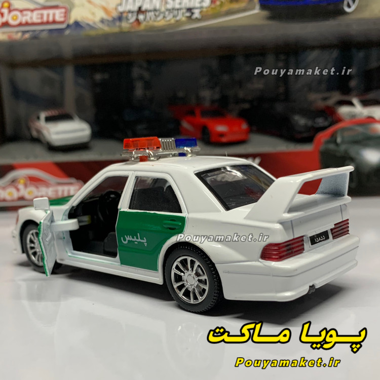 ماکت ماشین فلزی مرسدس بنز 190E - W201 پلیس