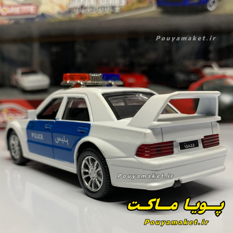 ماکت ماشین فلزی مرسدس بنز 190E - W201 پلیس