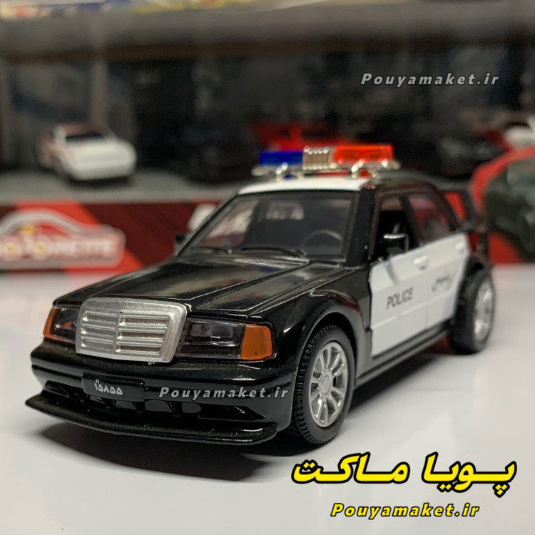 ماکت ماشین فلزی مرسدس بنز 190E - W201 پلیس
