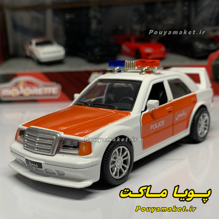 ماکت ماشین فلزی مرسدس بنز 190E - W201 پلیس