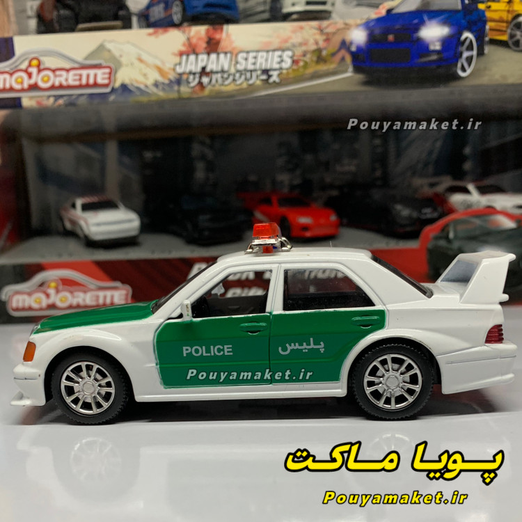 ماکت ماشین فلزی مرسدس بنز 190E - W201 پلیس