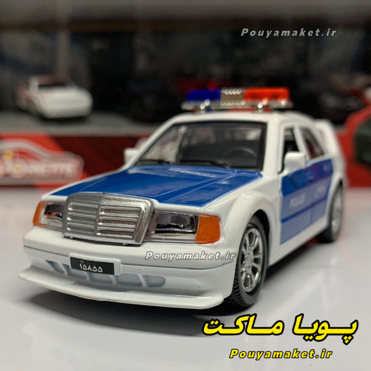 ماکت ماشین فلزی مرسدس بنز 190E - W201 پلیس