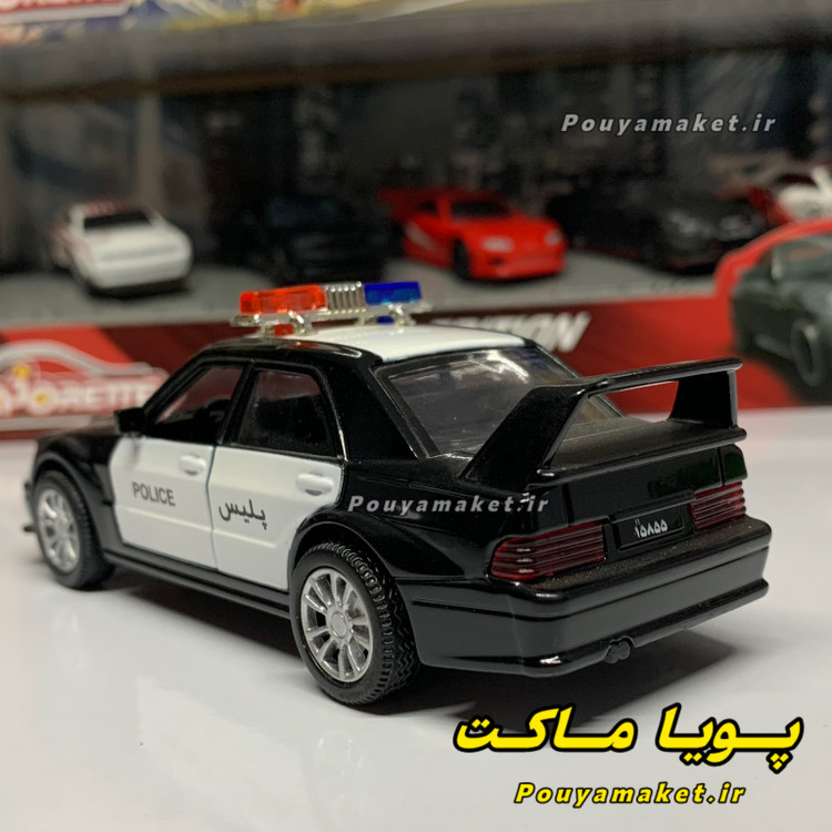 ماکت ماشین فلزی مرسدس بنز 190E - W201 پلیس