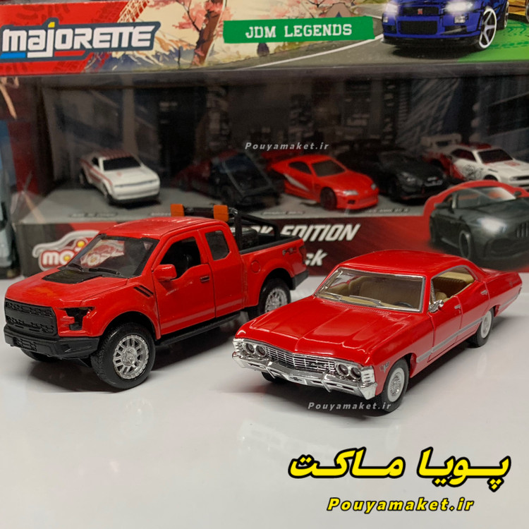 ماکت ماشین فلزی شورلت ایمپالا کینسمارت + فورد رپتور