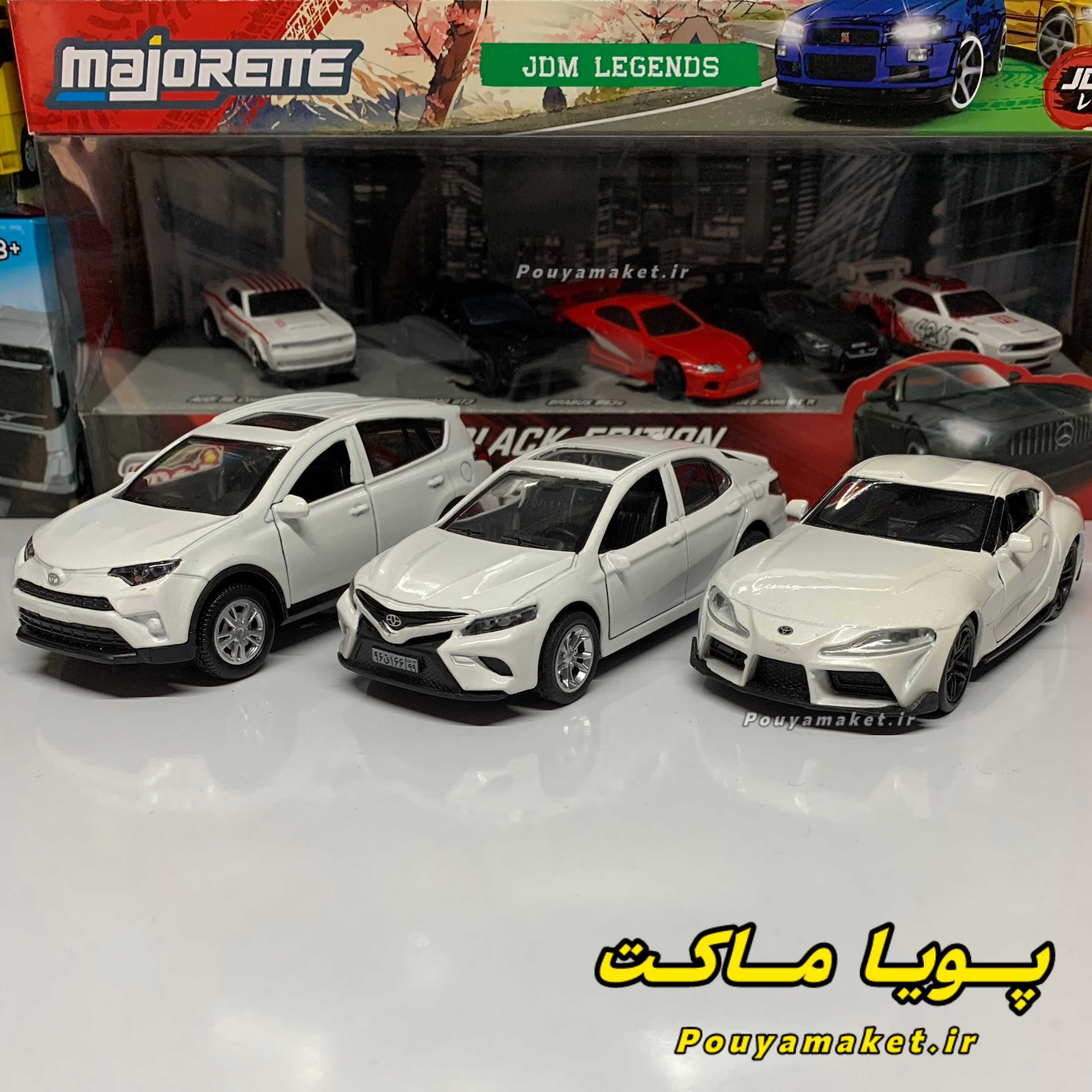 ماکت ماشین فلزی تویوتا سوپرا ویلی + تویوتا کمری + تویوتا راوفور