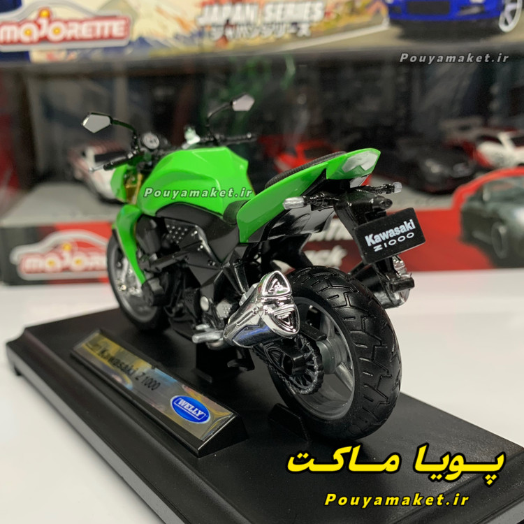 ماکت موتور سنگین فلزی کاوازاکی Z1000 ویلی 1:18