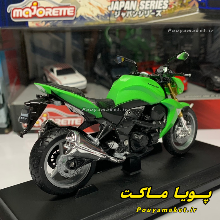 ماکت موتور سنگین فلزی کاوازاکی Z1000 ویلی 1:18