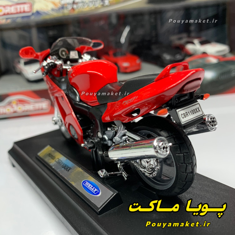 ماکت موتور سنگین فلزی هوندا Honda CBR1100 ویلی 1:18 * ایراد کارخانه ای دارد *