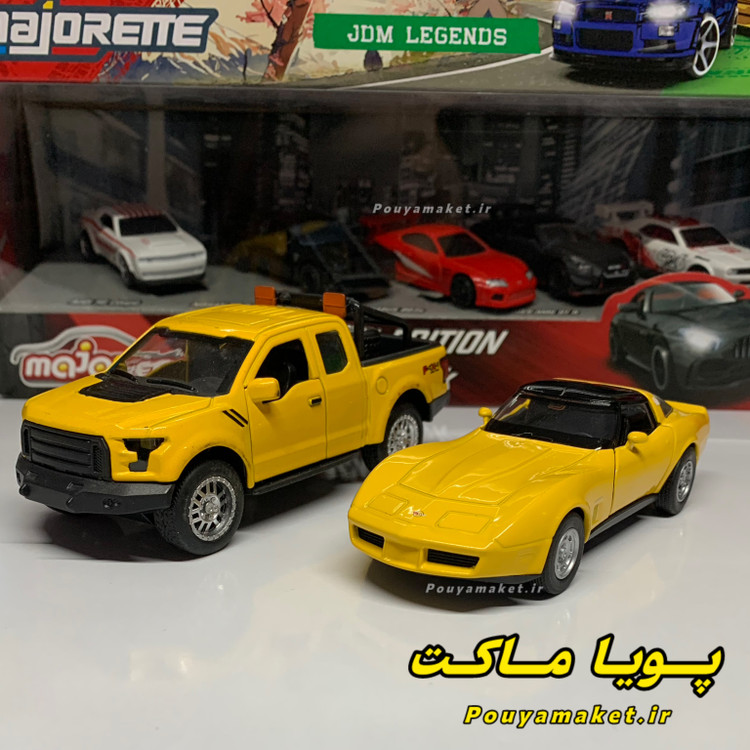 ماکت ماشین فلزی کوروت C3 1982 ویلی + فورد رپتور