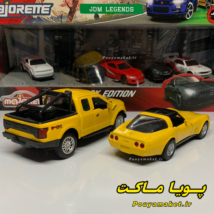 ماکت ماشین فلزی کوروت C3 1982 ویلی + فورد رپتور
