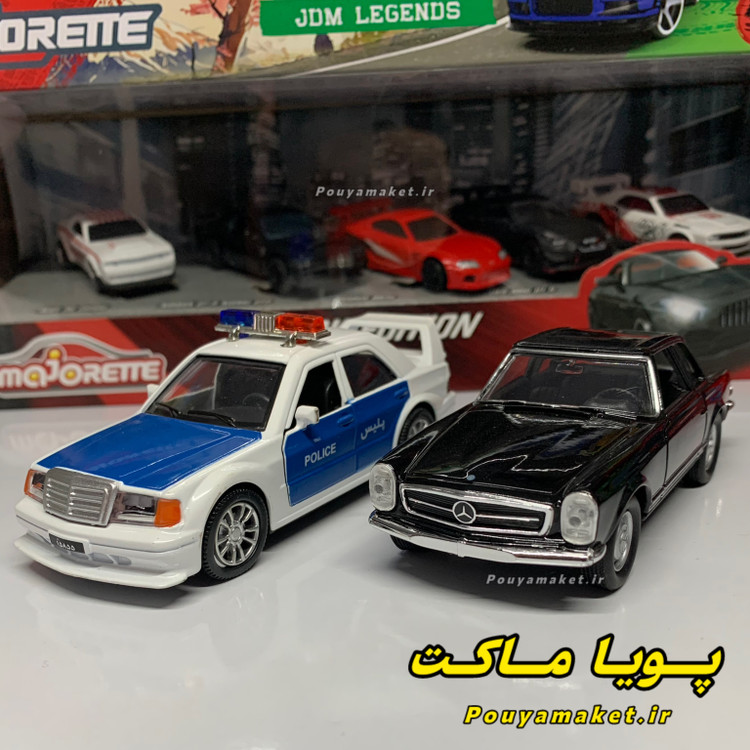 ماکت ماشین فلزی مرسدس بنز پاگودا 230SL ویلی + مرسدس بنز 190E - W201