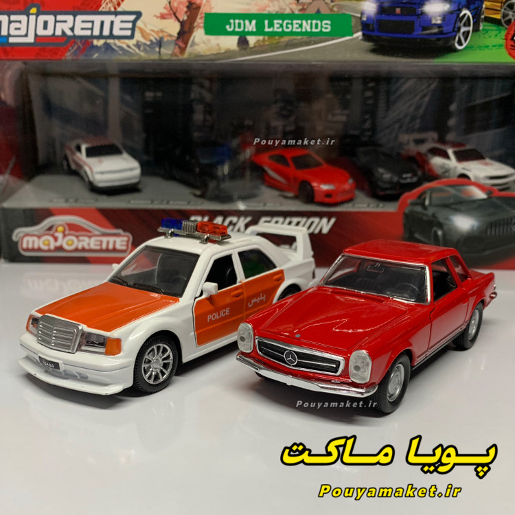 ماکت ماشین فلزی مرسدس بنز پاگودا 230SL ویلی + مرسدس بنز 190E - W201