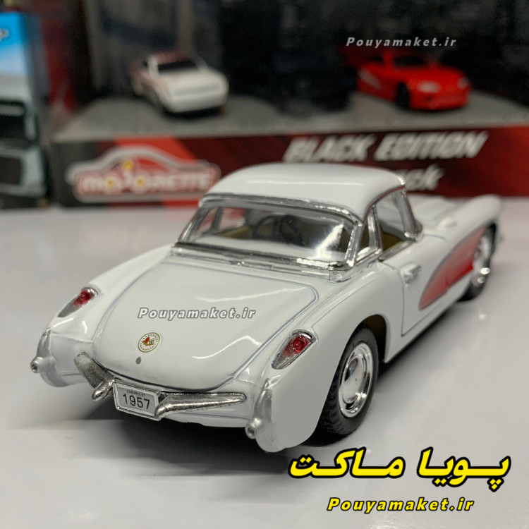 ماکت ماشین فلزی شورلت کوروت Chevrolet Corvette C1 1957 کینسمارت