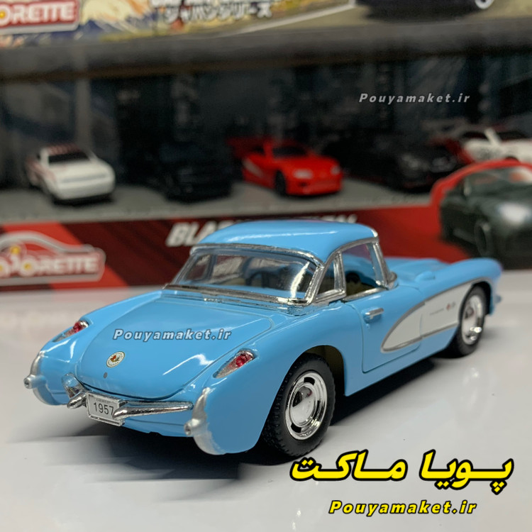 ماکت ماشین فلزی شورلت کوروت Chevrolet Corvette C1 1957 کینسمارت