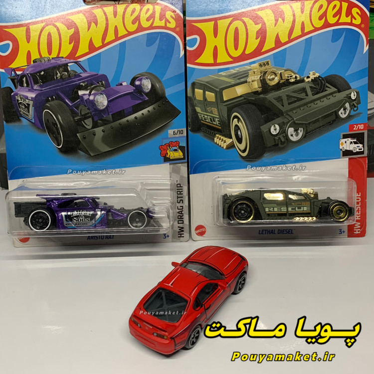ماکت ماشین فلزی تویوتا سوپرا Toyota Supra MK4 ماژورت + 2 عدد هات ویلز