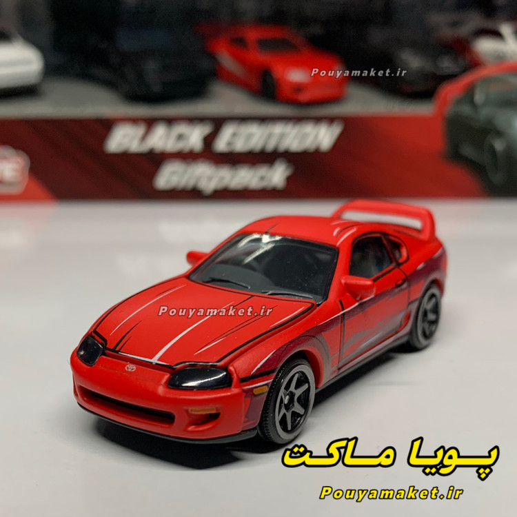 ماکت ماشین فلزی تویوتا سوپرا Toyota Supra MK4 ماژورت + 2 عدد هات ویلز