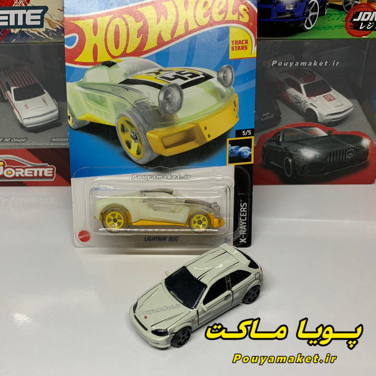 ماکت ماشین فلزی هوندا سیویک تایپ آر Honda Civic Type R ماژورت + هات ویلز شب رنگ