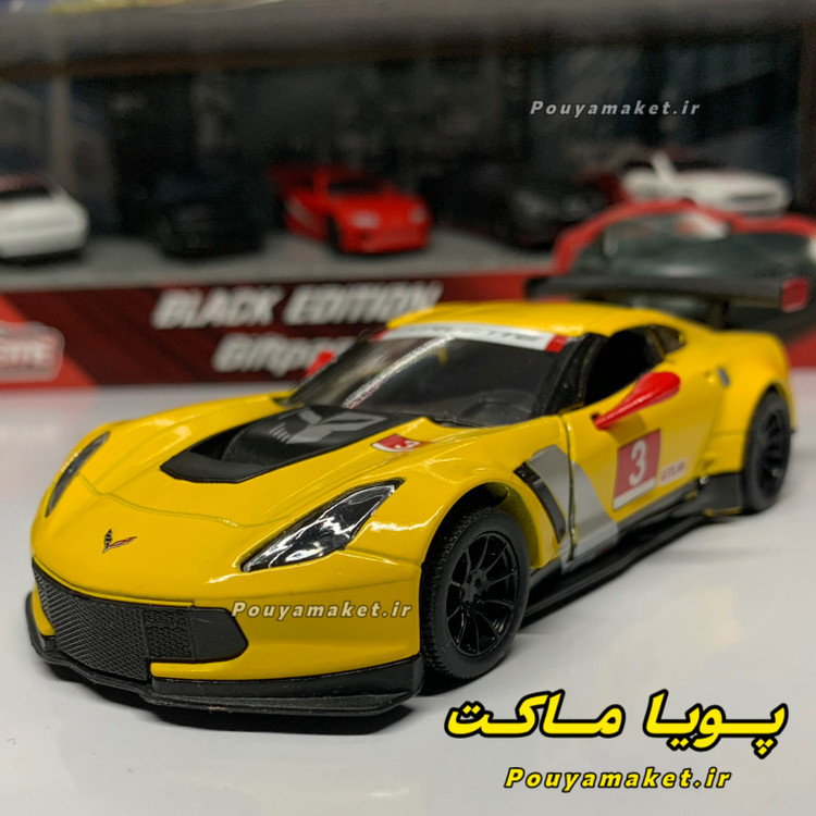 ماکت ماشین فلزی کوروت Corvette C7 کینسمارت