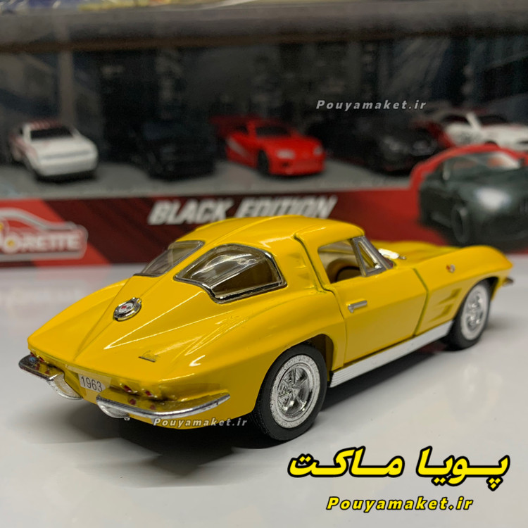 ماکت ماشین فلزی شورولت کوروت Chevrolet Corvette C2 1963 کینسمارت