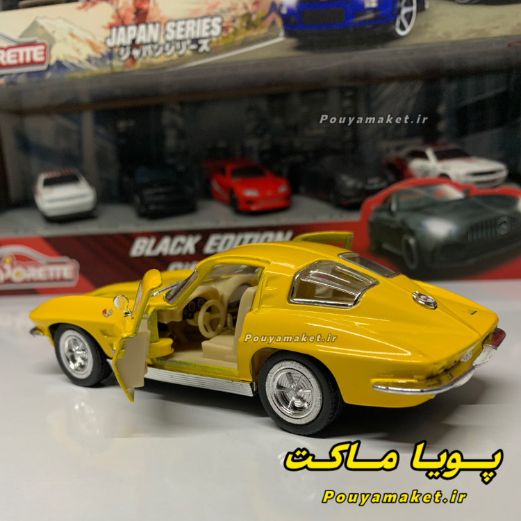 ماکت ماشین فلزی شورولت کوروت Chevrolet Corvette C2 1963 کینسمارت