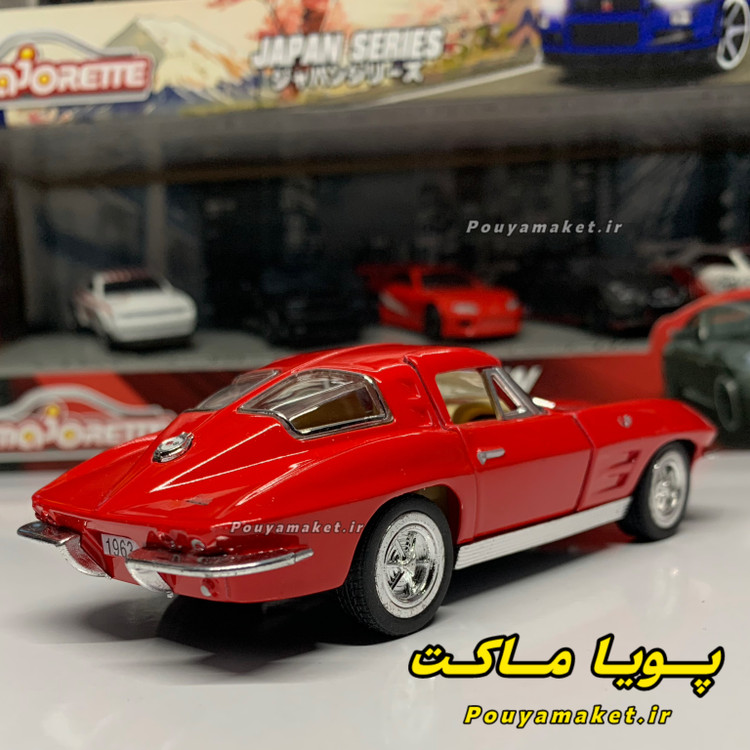 ماکت ماشین فلزی شورولت کوروت Chevrolet Corvette C2 1963 کینسمارت