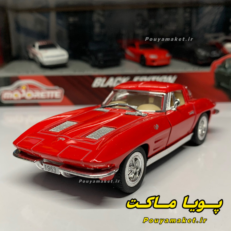 ماکت ماشین فلزی شورولت کوروت Chevrolet Corvette C2 1963 کینسمارت