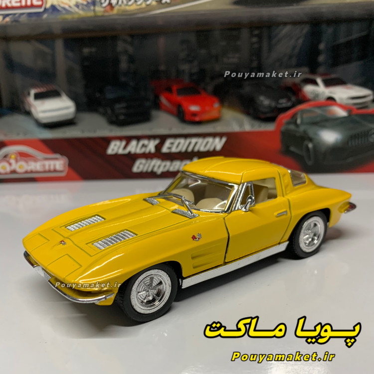 ماکت ماشین فلزی شورولت کوروت Chevrolet Corvette C2 1963 کینسمارت
