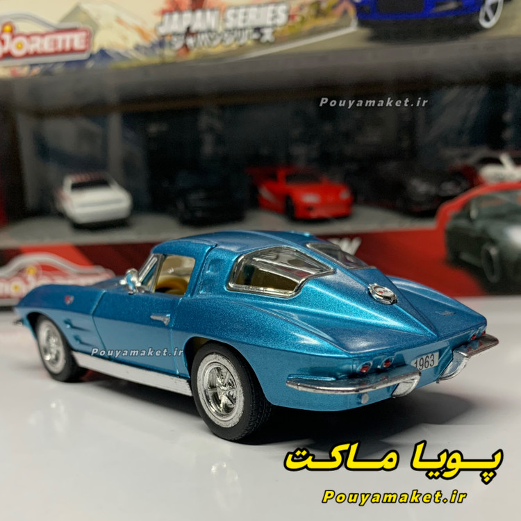 ماکت ماشین فلزی شورولت کوروت Chevrolet Corvette C2 1963 کینسمارت