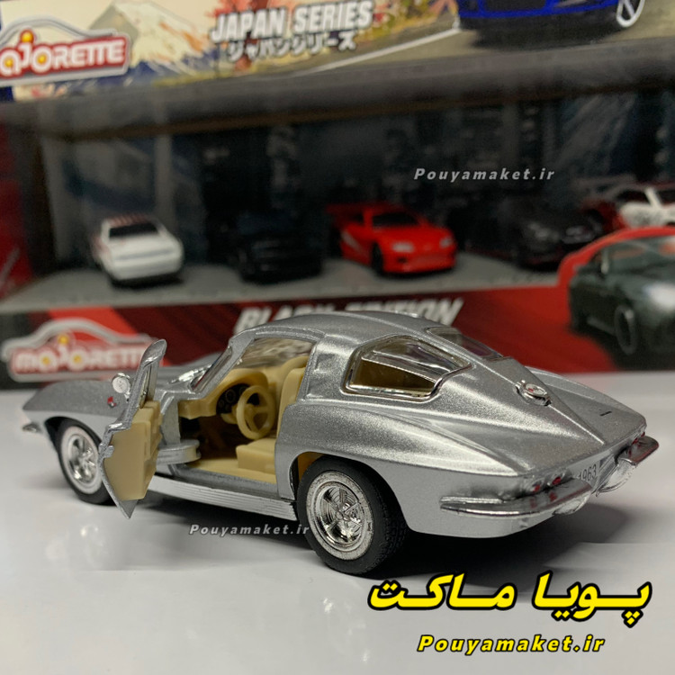 ماکت ماشین فلزی شورولت کوروت Chevrolet Corvette C2 1963 کینسمارت