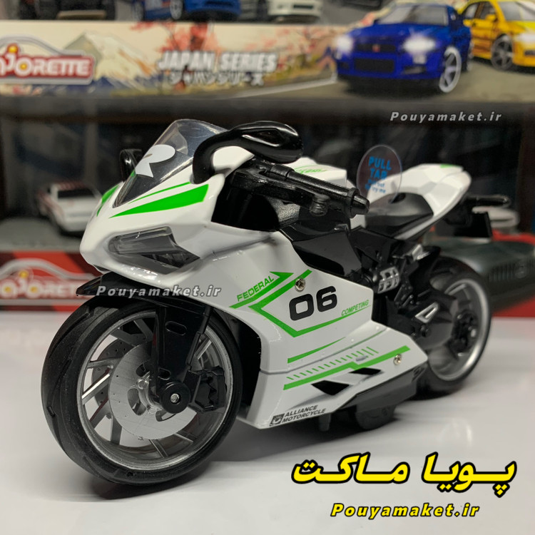 ماکت موتور سنگین فلزی موزیکال، چراغ دار 1:12